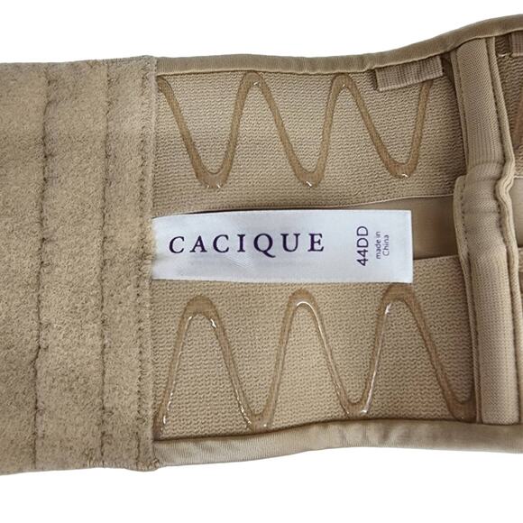 Cacique Nude Underwire Full Coverage Back Closure Strapless Bra Size 44DD - Picture 2 of 4